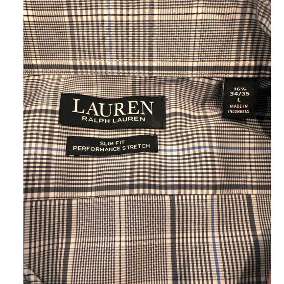 Lauren Ralph Lauren Black‎ Label Shirt Mens L, 16 1/2 34/35 - Picture 2 of 3